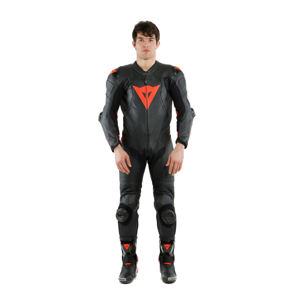 laguna-seca-5-1pc-leather-suit-perf-black-fluo-red image number 2