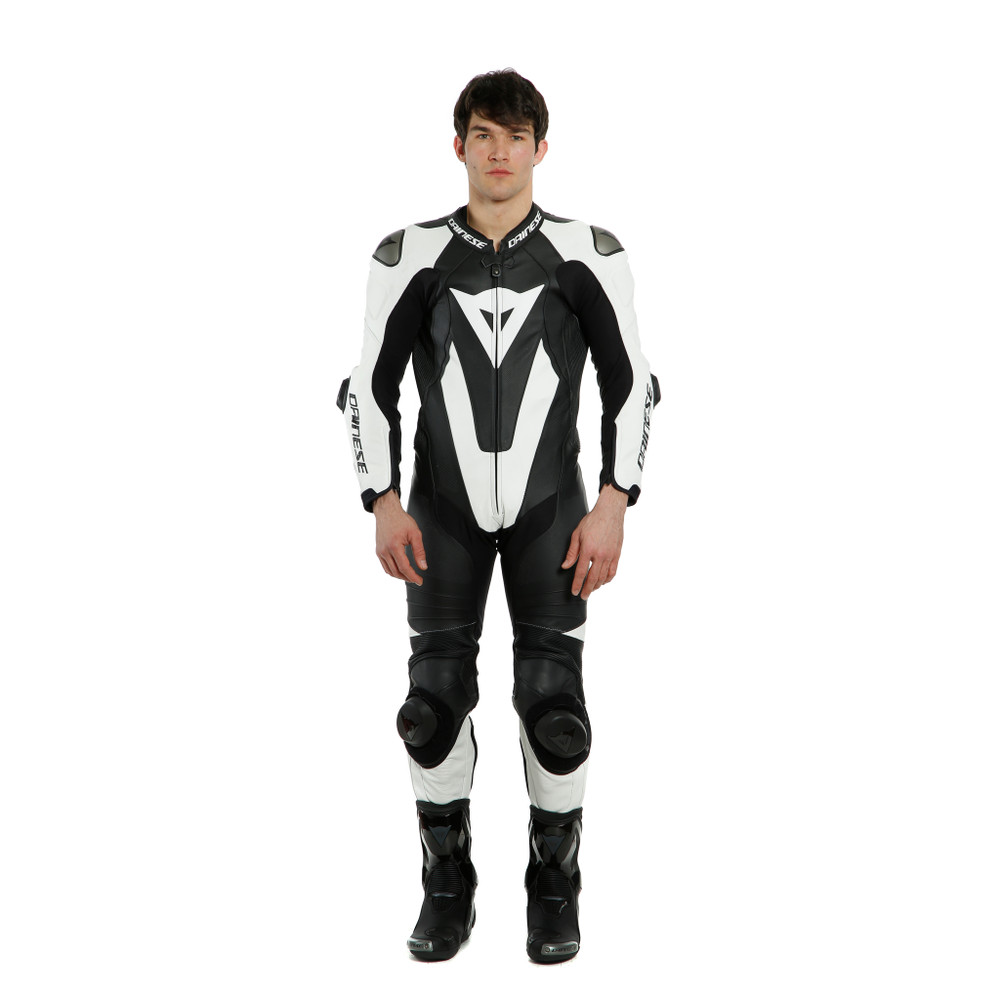 laguna-seca-5-1pc-leather-suit-perf-black-white image number 2