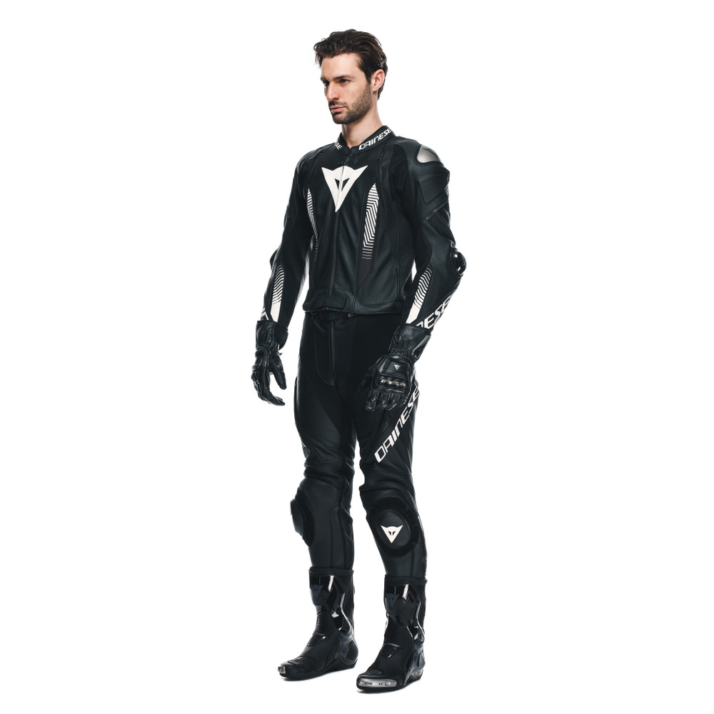 laguna-seca-5-2pcs-leather-suit-black-black-white image number 3