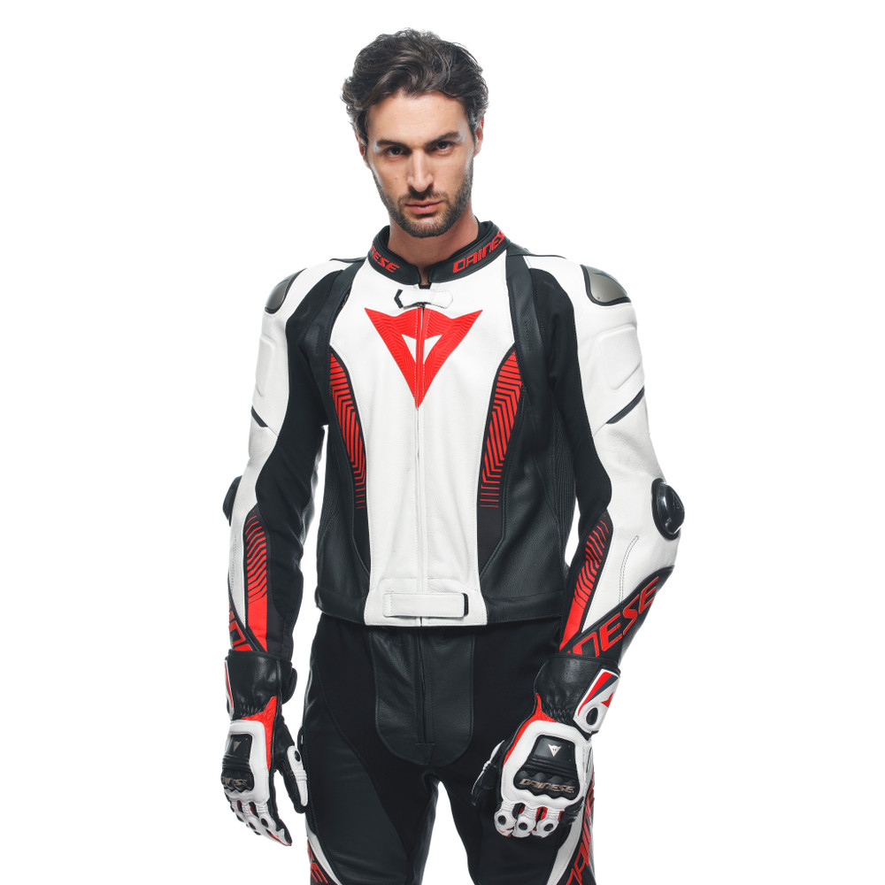 laguna-seca-5-2pcs-leather-suit-black-white-lava-red image number 12