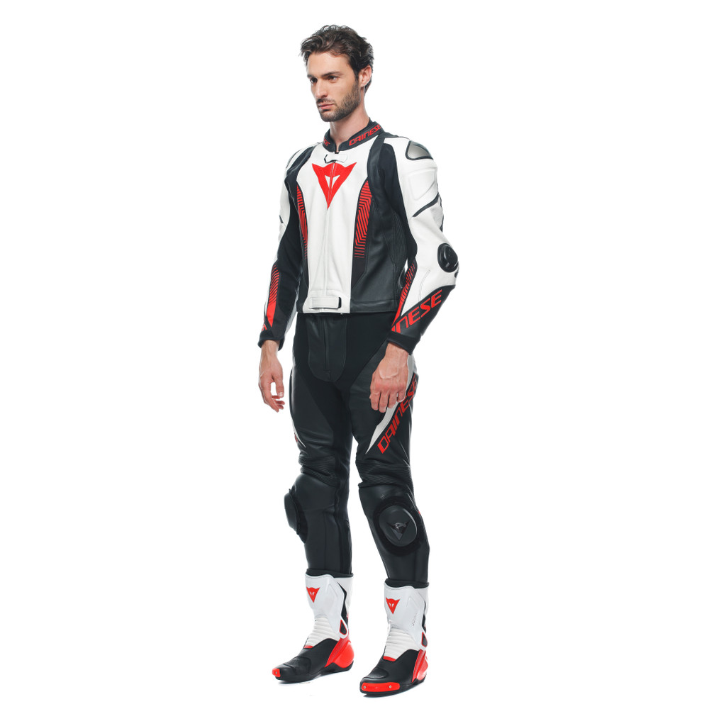 laguna-seca-5-2pcs-leather-suit-black-white-lava-red image number 3