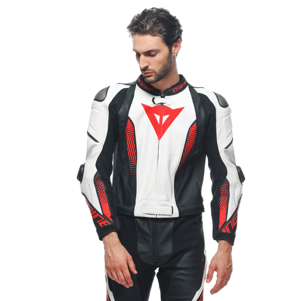 laguna-seca-5-2pcs-leather-suit-black-white-lava-red image number 5