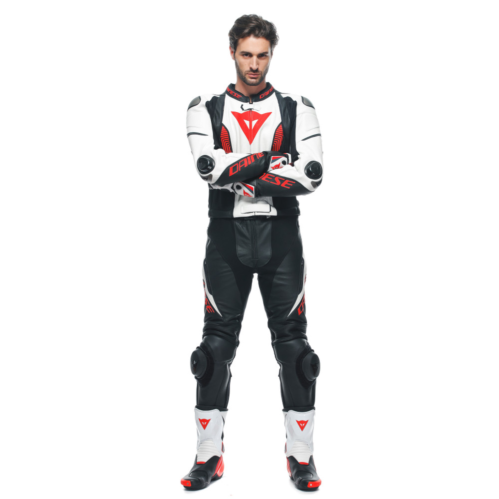 laguna-seca-5-2pcs-leather-suit-black-white-lava-red image number 8